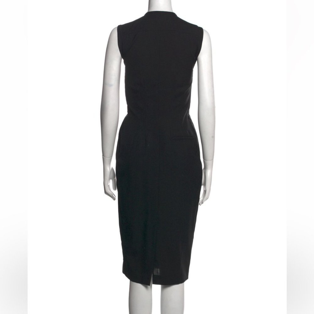 Balenciaga Paris Vintage Wool Midi Length Black Dress - Picture 3 of 16